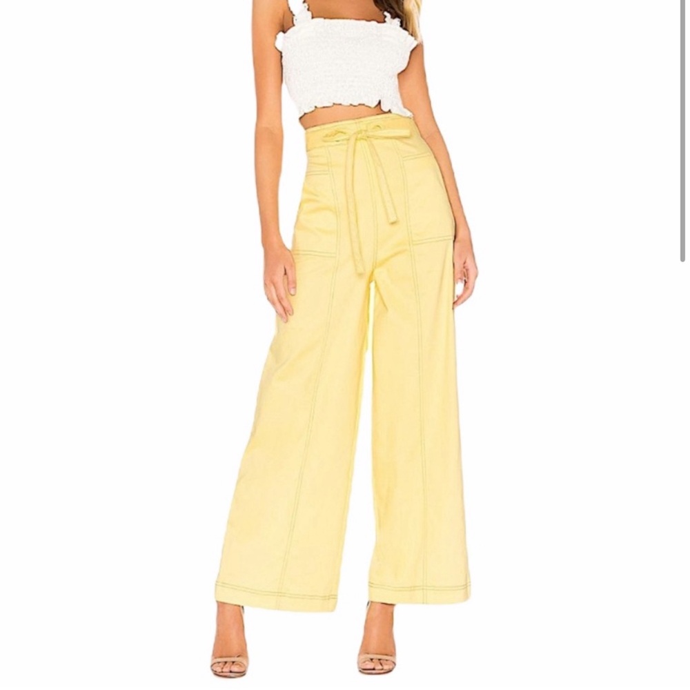 REVOLVE Sunny Yellow Wide Leg Pants
